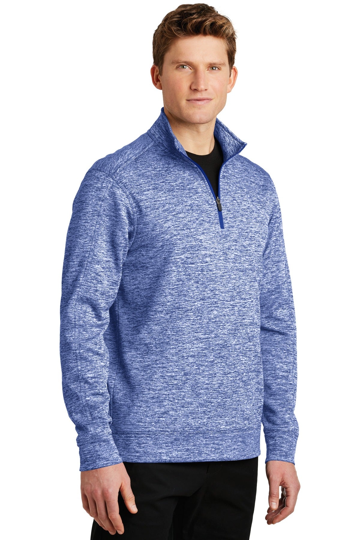 True Royal Ele Sport-Tek PosiCharge Electric Heather Fleece 1/4-Zip Pullover. ST226