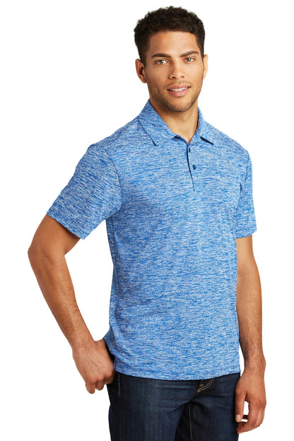 True Royal Ele Sport-Tek PosiCharge Electric Heather Polo. ST590
