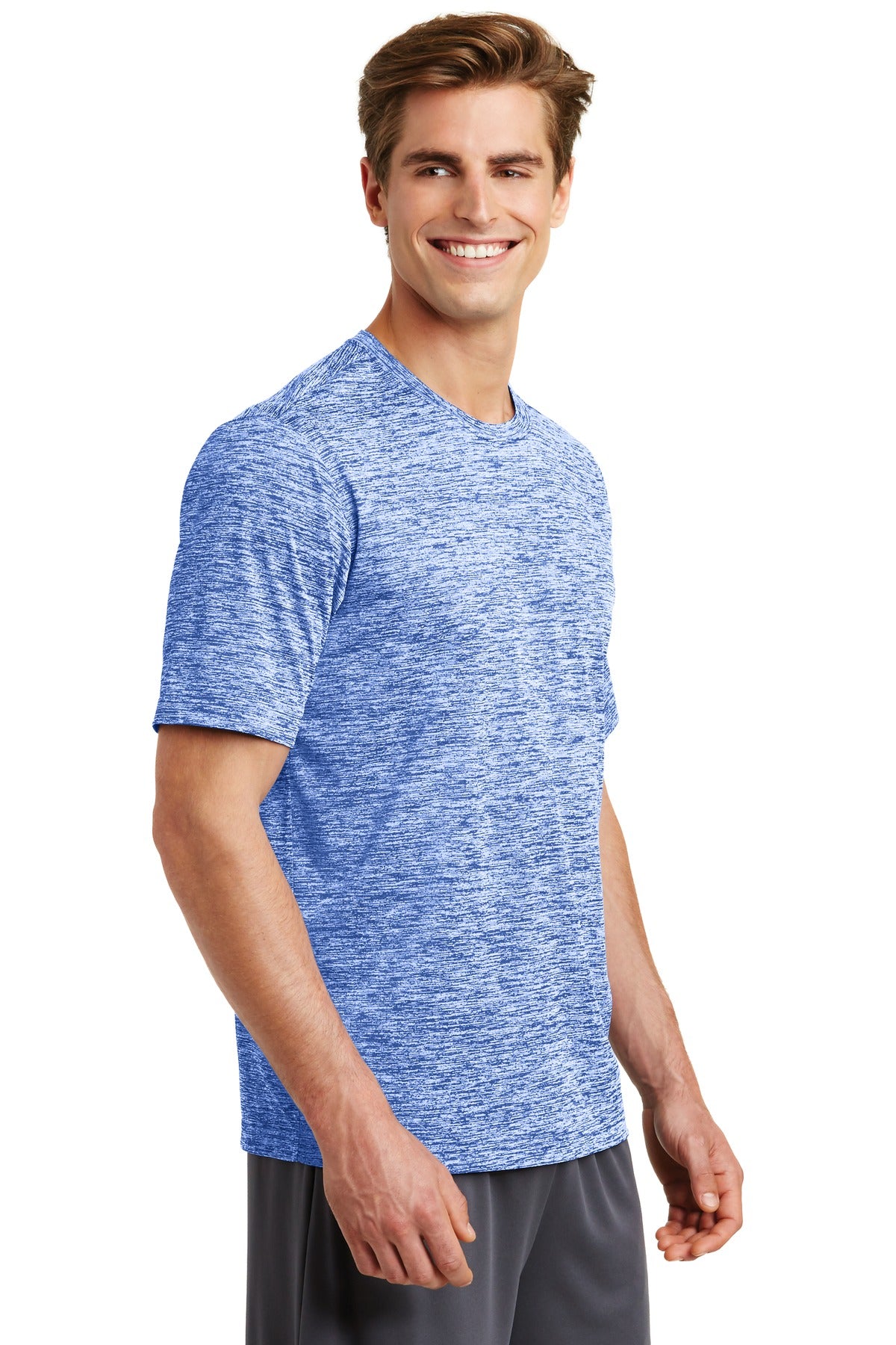 True Royal Ele Sport-Tek PosiCharge Electric Heather Tee. ST390