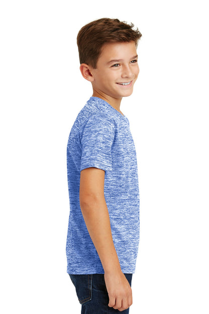 True Royal Ele Sport-Tek Youth PosiCharge Electric Heather Tee. YST390