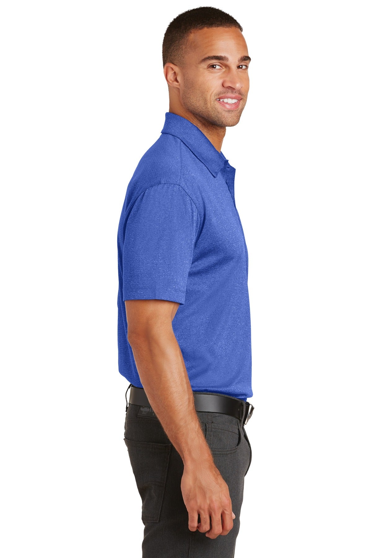 True Royal Hth Port Authority Trace Heather Polo. K576