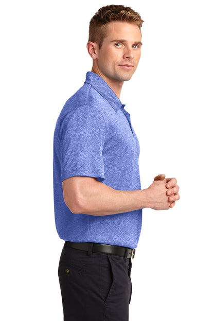 True Royal Hth Sport-Tek Heather Contender Polo. ST660