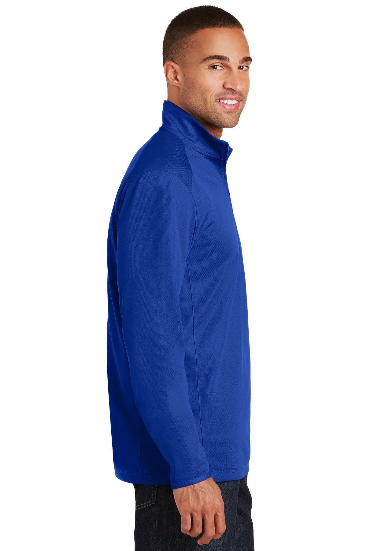 True Royal Port Authority Pinpoint Mesh 1/2-Zip. K806