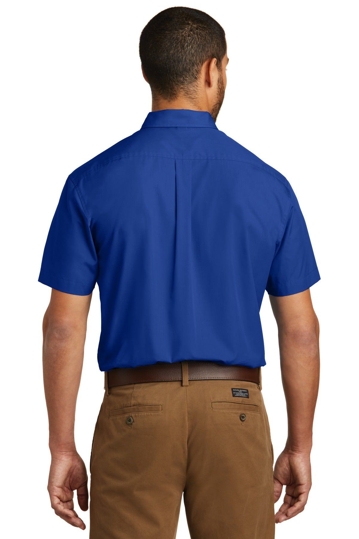 True Royal Port Authority Short Sleeve Carefree Poplin Shirt. W101