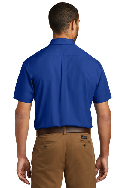 True Royal Port Authority Short Sleeve Carefree Poplin Shirt. W101