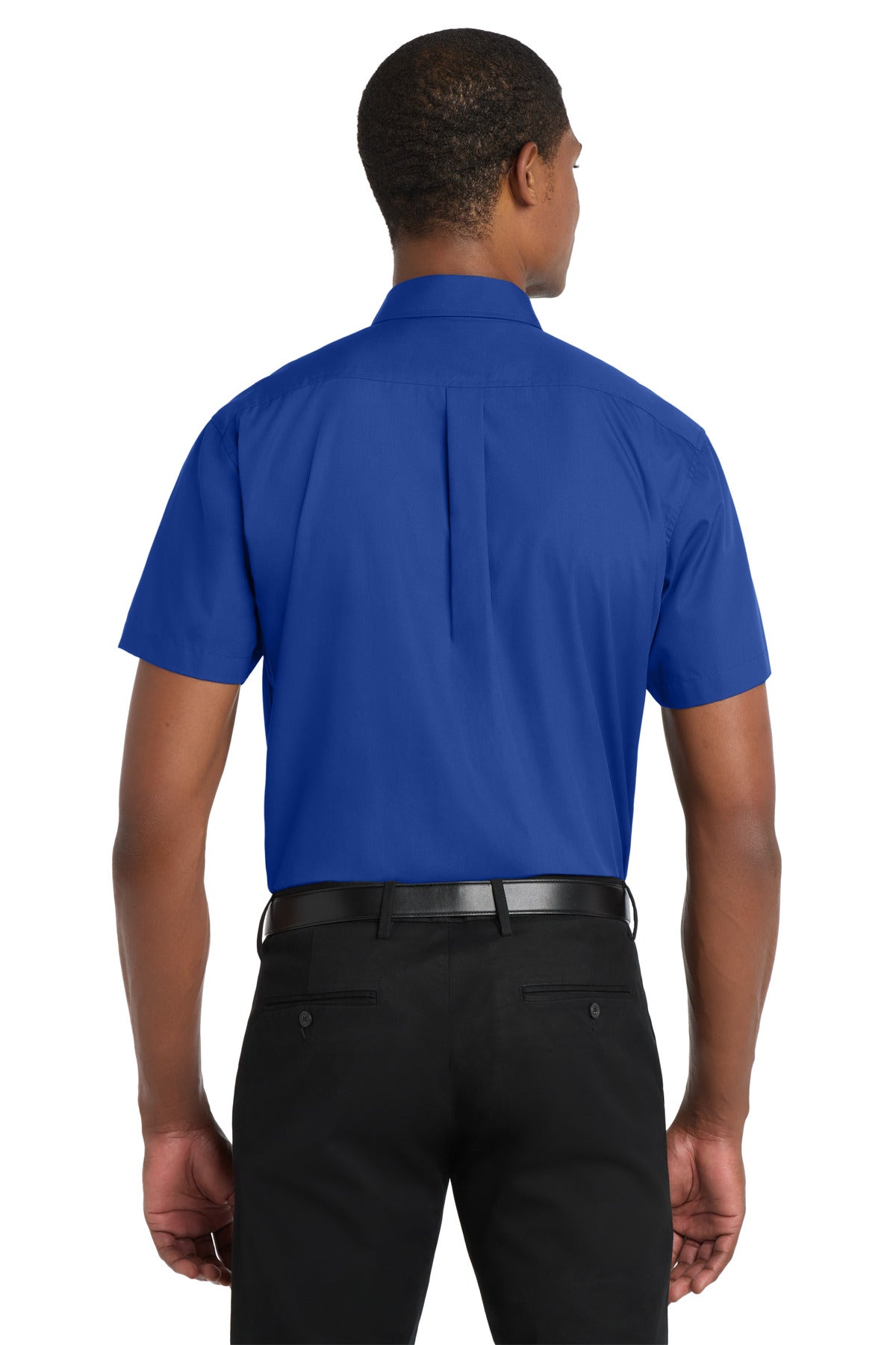 True Royal Port Authority Short Sleeve Carefree Poplin Shirt. W101