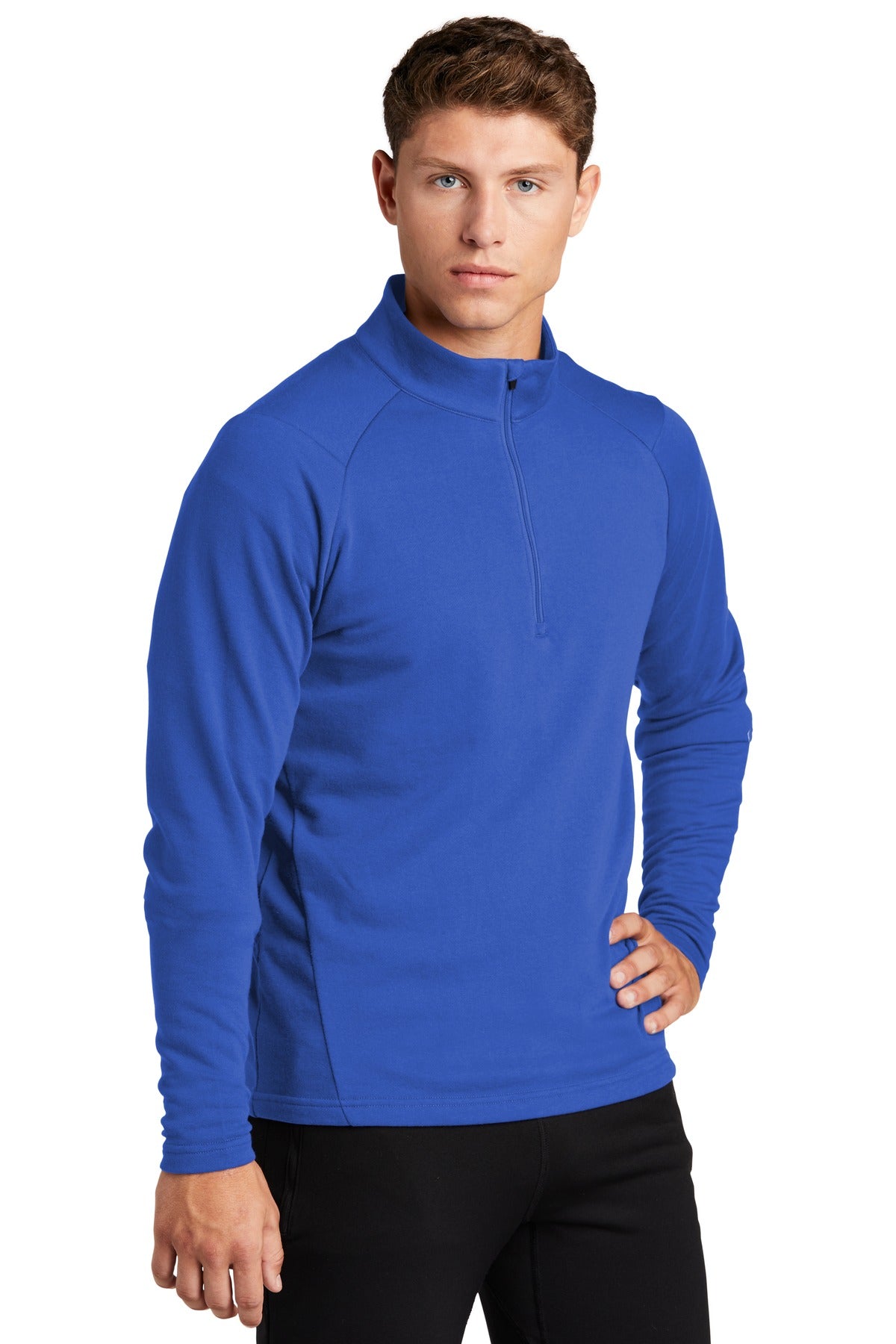 True Royal Sport-Tek Lightweight French Terry 1/4-Zip Pullover. ST273