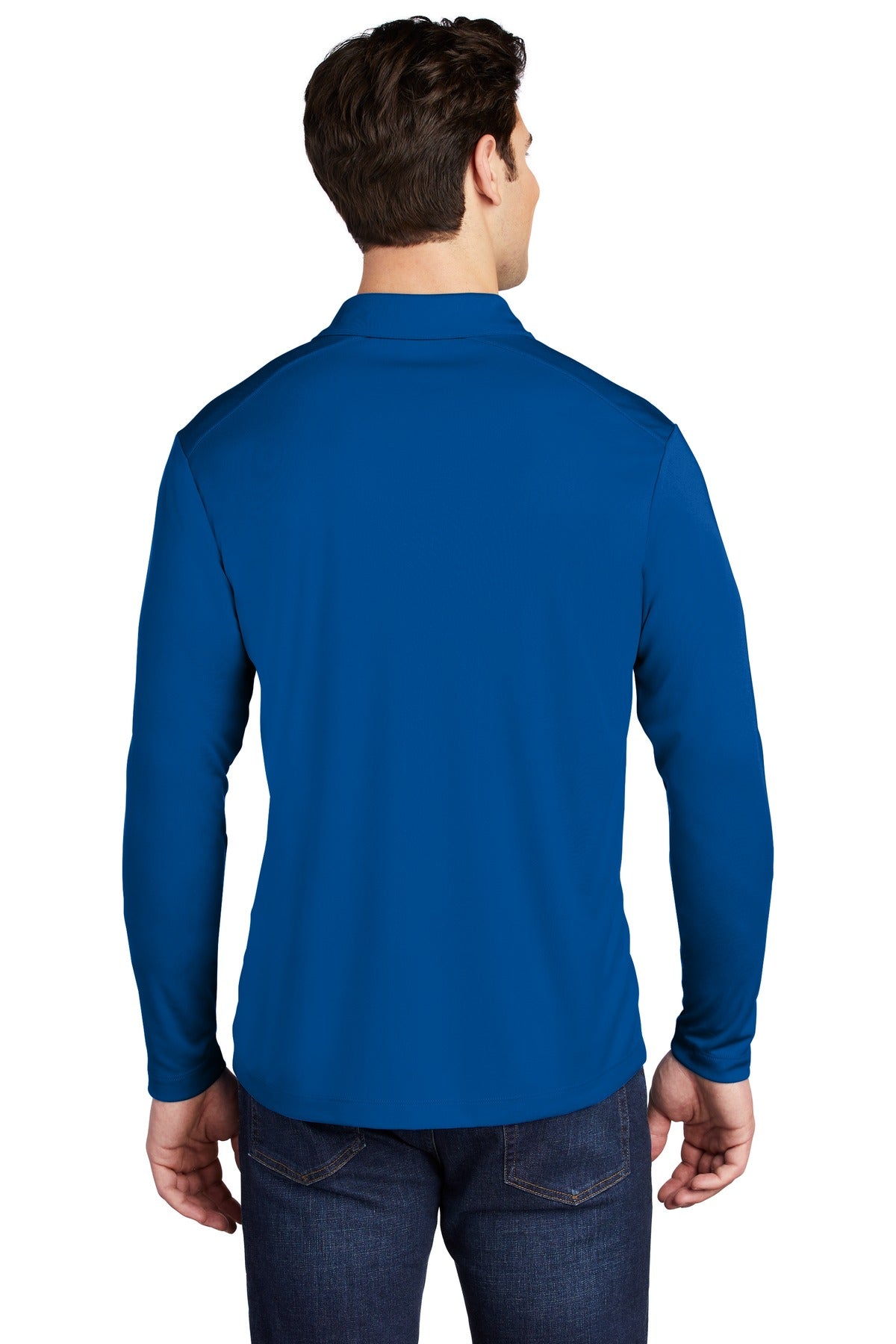 True Royal Sport-Tek Posi-UV Pro Long Sleeve Polo. ST520LS