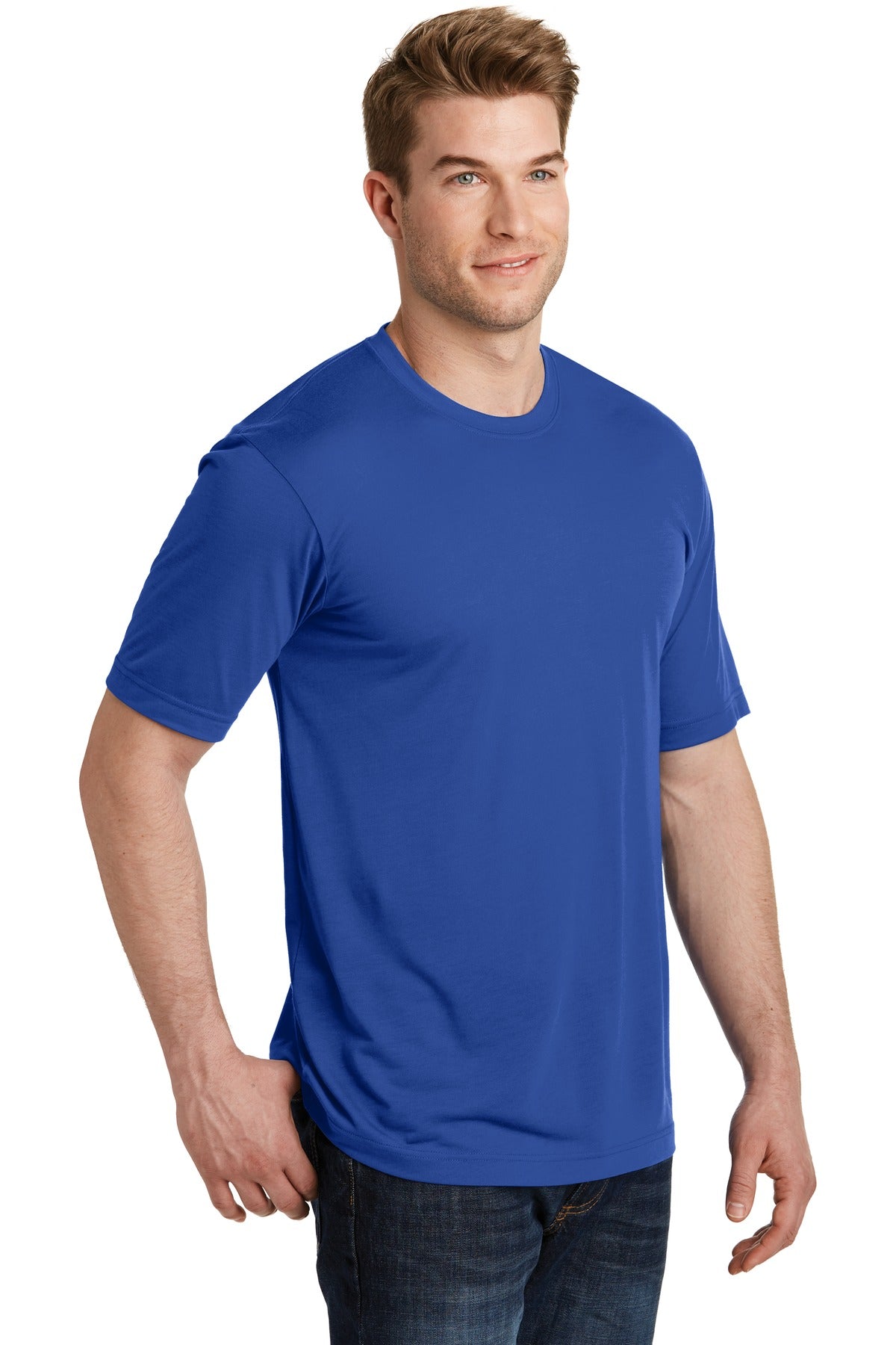 True Royal Sport-Tek PosiCharge Competitor Cotton Touch Tee. ST450