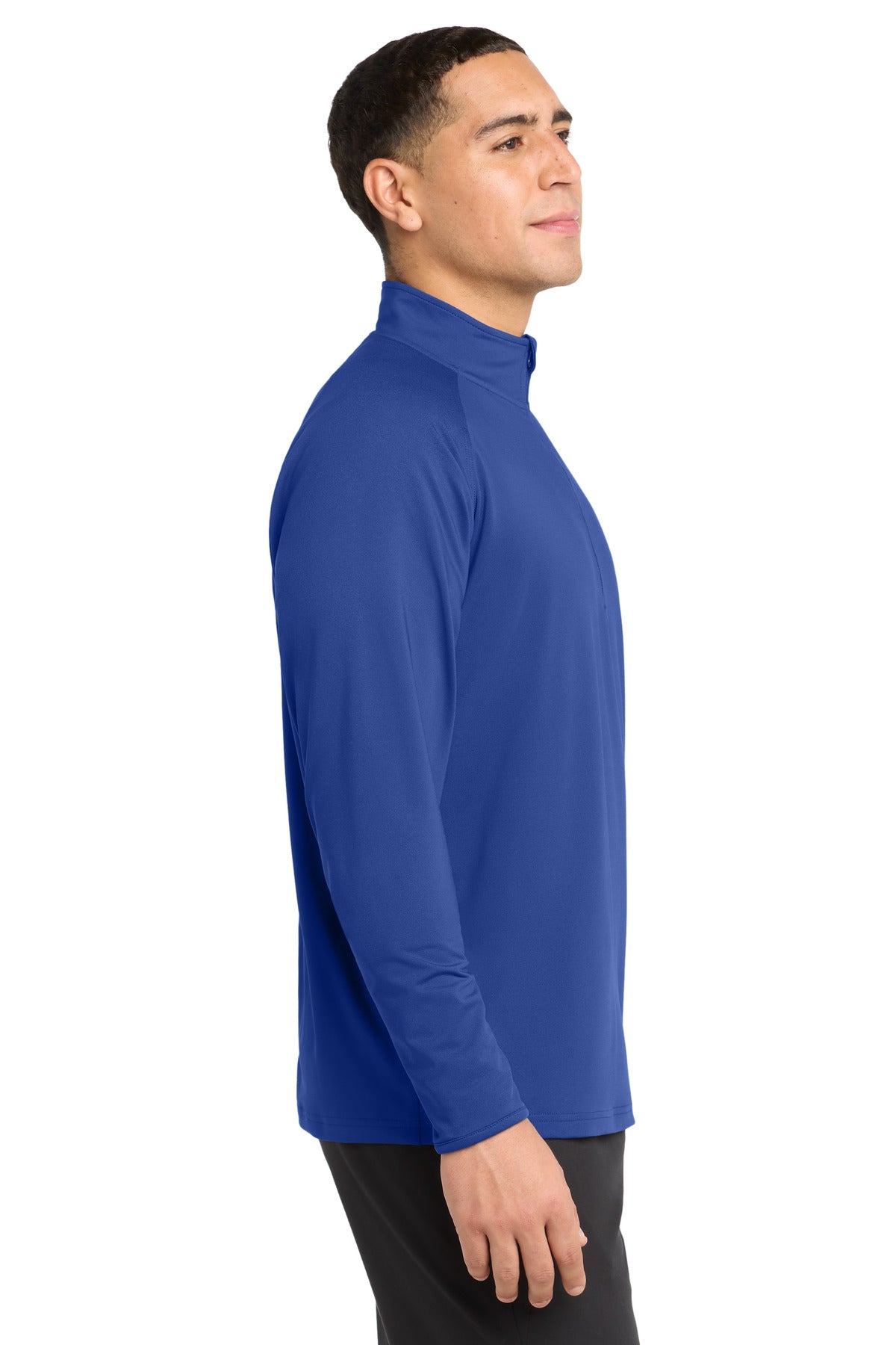 True Royal Sport-Tek Sport-Wick Stretch 1/4-Zip Pullover. ST850