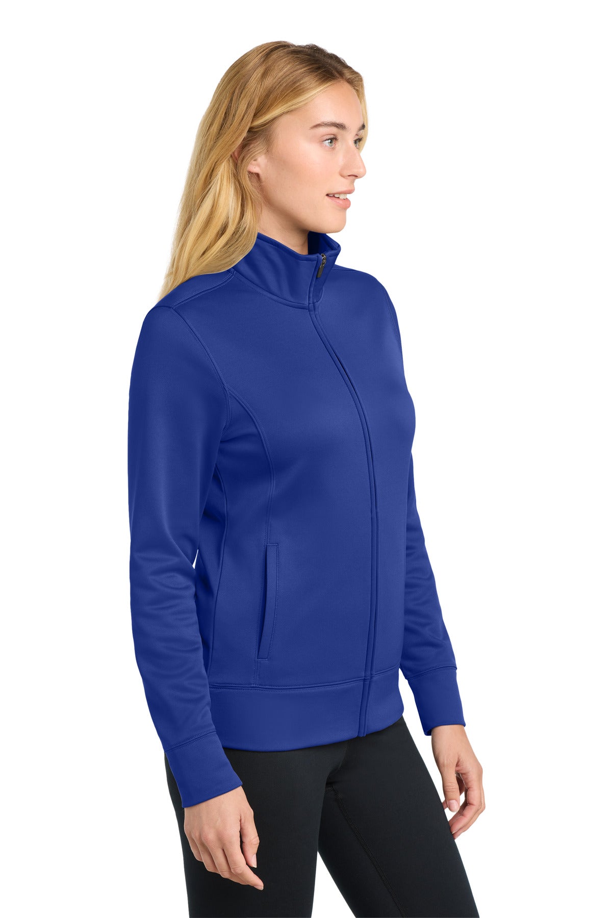 True Royal Sport-Tek Women's Sport-Wick Fleece Full-Zip Jacket. LST241