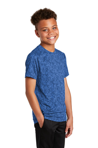 True Royal Sport-Tek Youth Digi Camo Tee. YST460