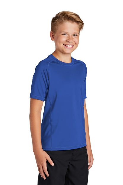 True Royal Sport-Tek Youth Rashguard Tee. YST470