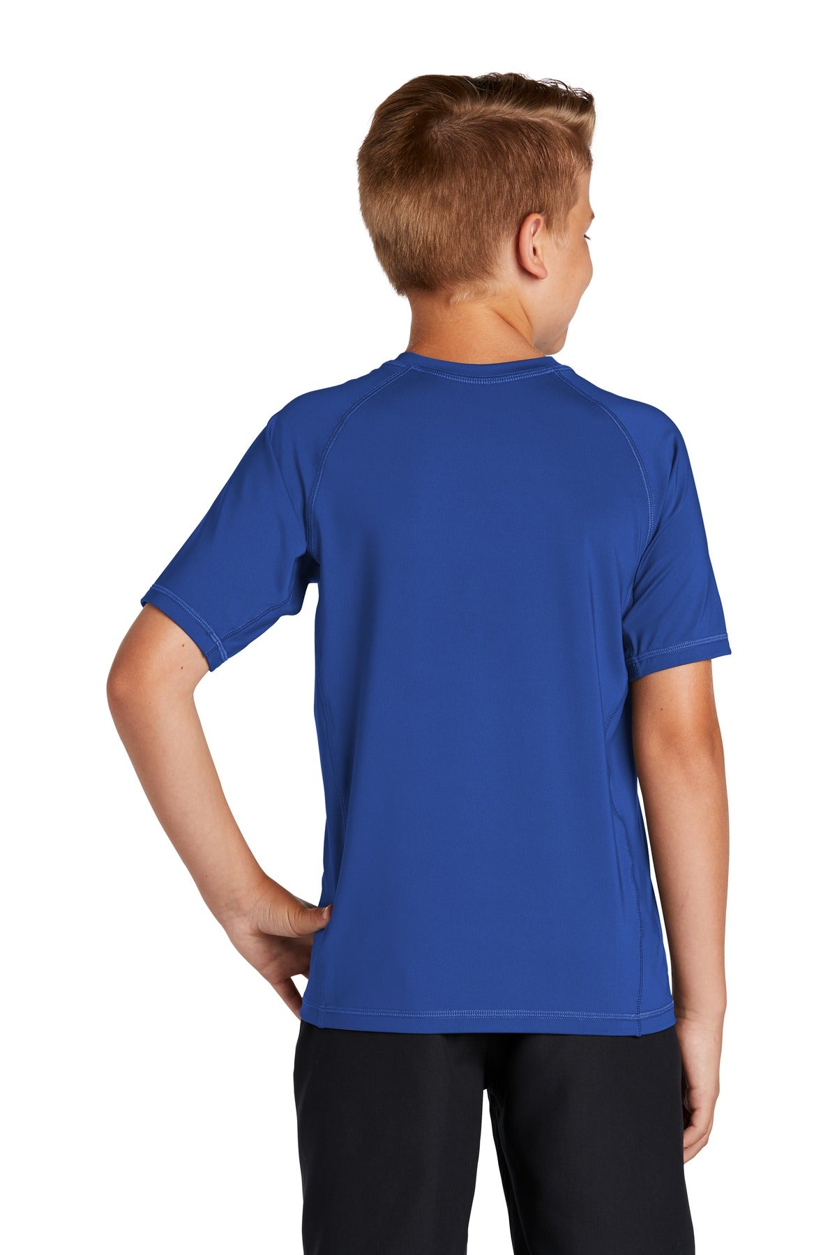 True Royal Sport-Tek Youth Rashguard Tee. YST470