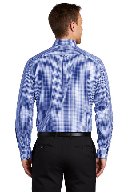 True Royal/Wht Port Authority Broadcloth Gingham Easy Care Shirt W644