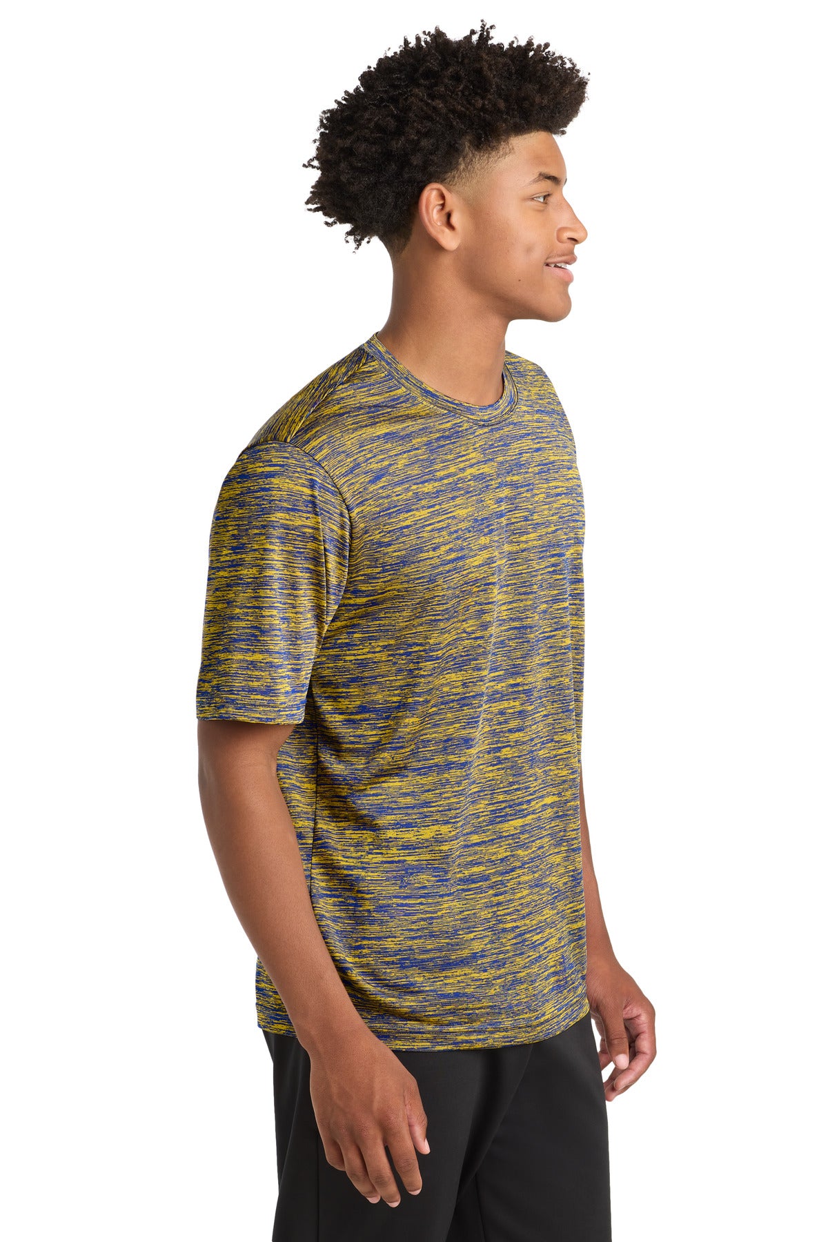 True Roy/Gld E Sport-Tek PosiCharge Electric Heather Tee. ST390