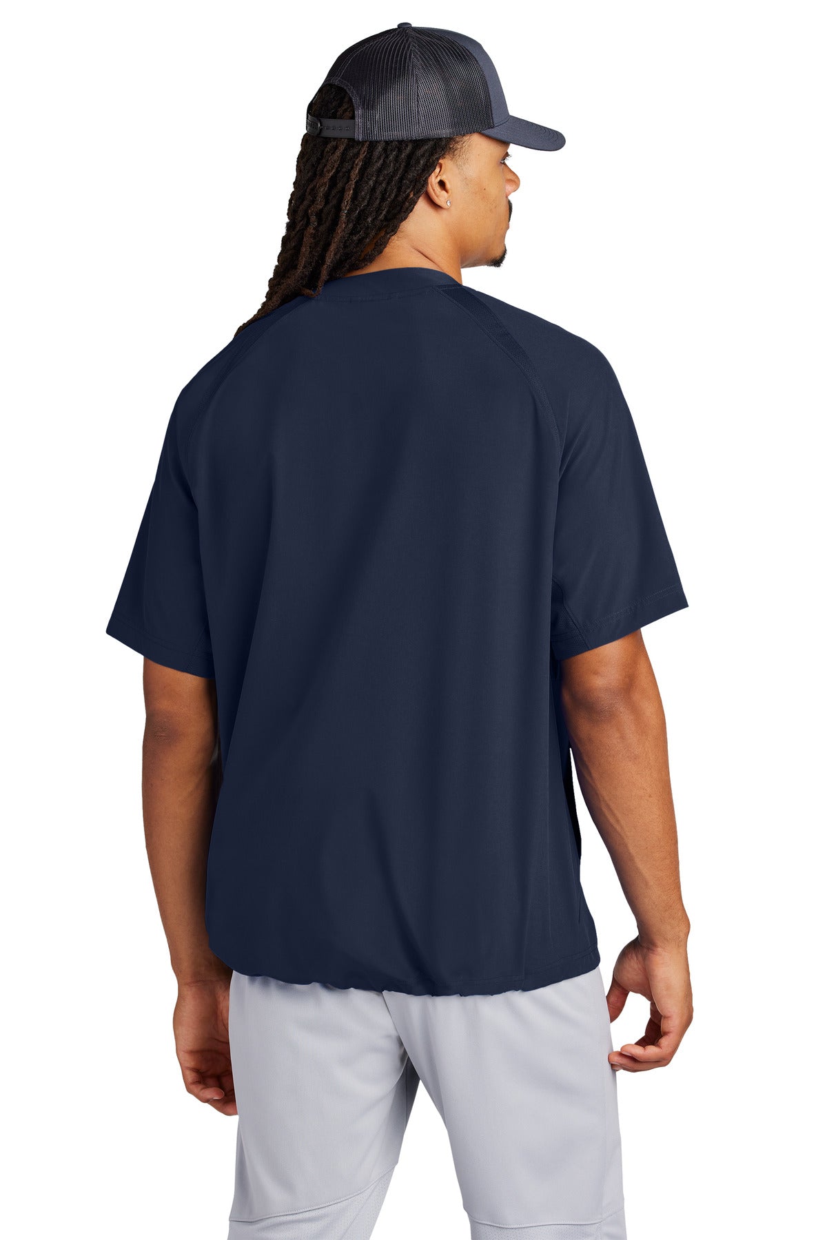 TrueNavy Sport-Tek Repeat 1/2-Zip Short Sleeve Jacket JST489