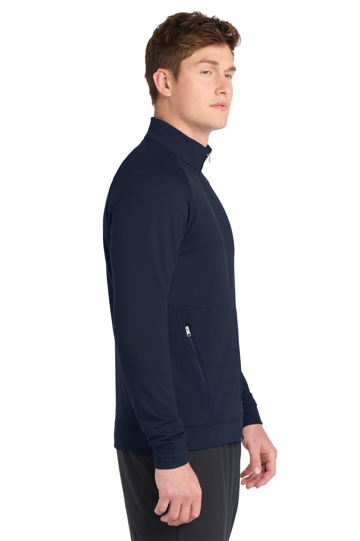 TrueNavy Sport-Tek Sport-Wick Flex Fleece Full-Zip. ST560