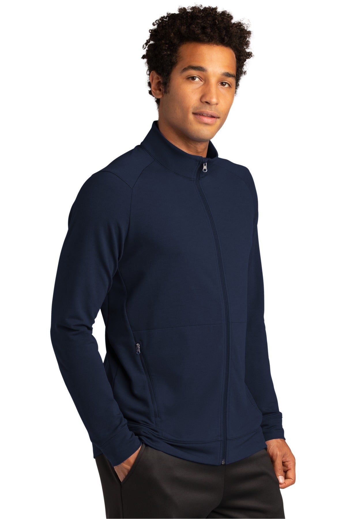 TrueNavy Sport-Tek Sport-Wick Flex Fleece Full-Zip. ST560