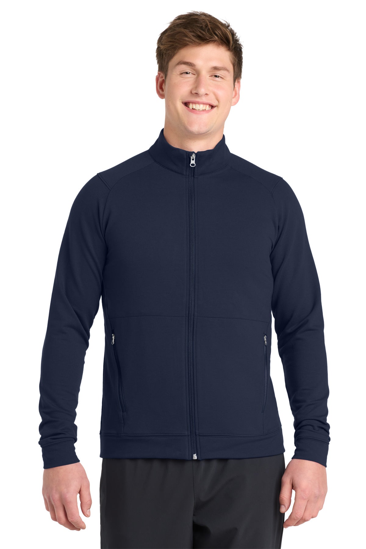 TrueNavy Sport-Tek Sport-Wick Flex Fleece Full-Zip. ST560