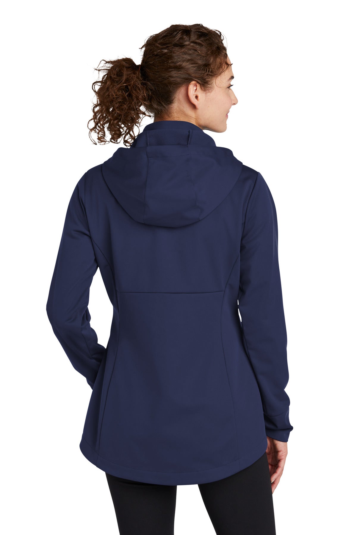 TrueNavy Sport-Tek Women's Hooded Soft Shell Jacket LST980