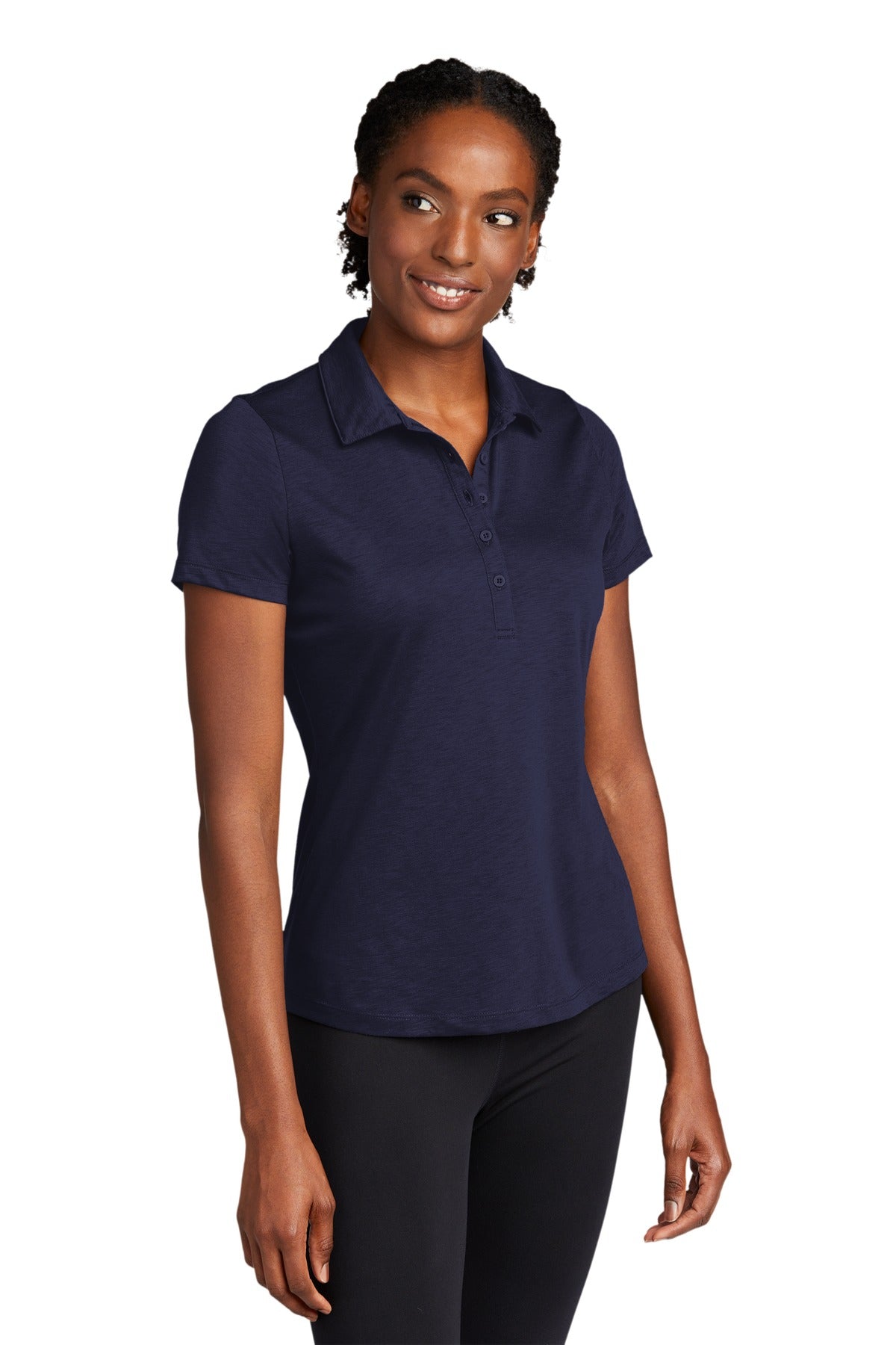 TrueNavy Sport-Tek Women's PosiCharge Strive Polo. LST530