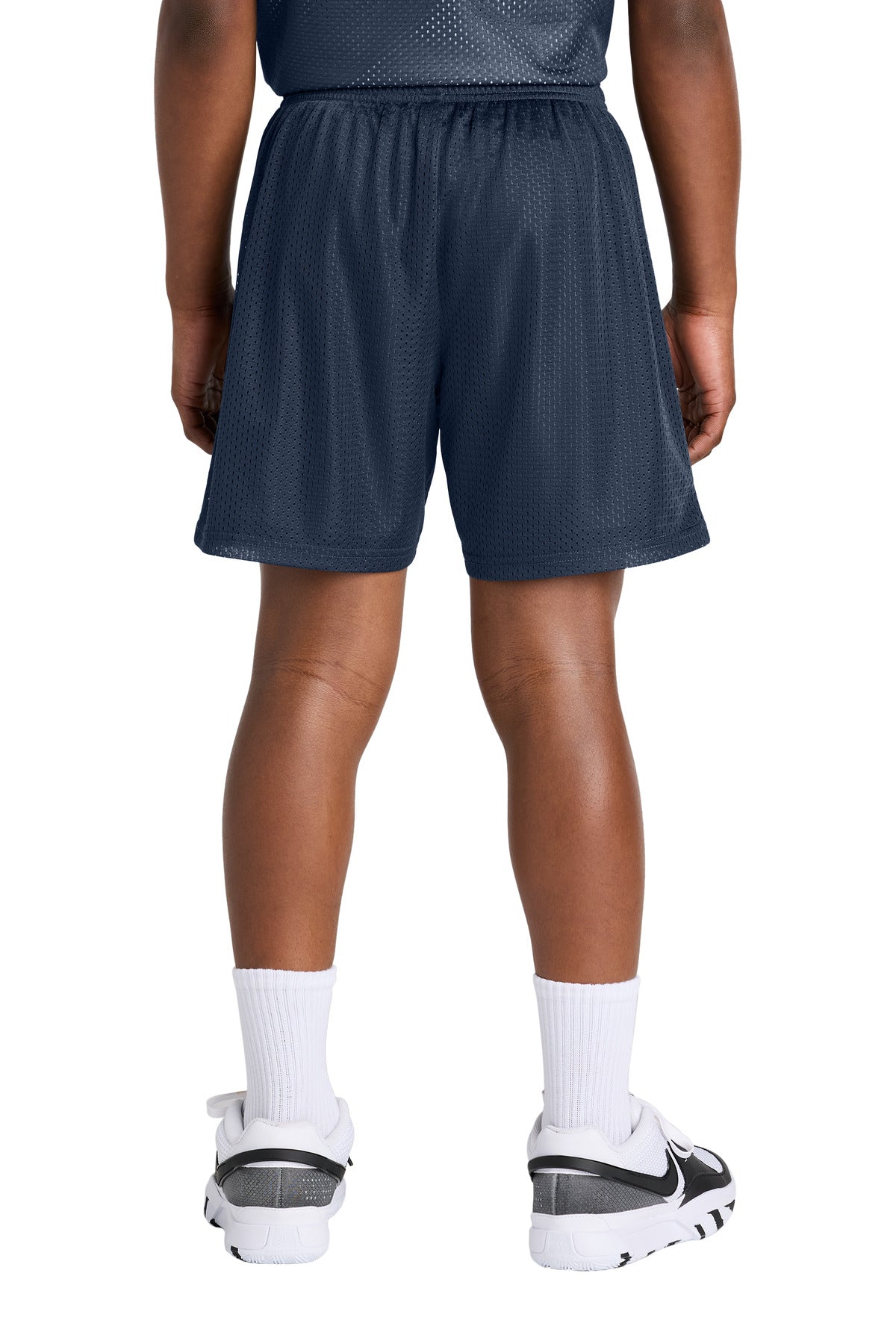 TrueNavy Sport-Tek Youth PosiCharge Mesh 5" Short YST5100