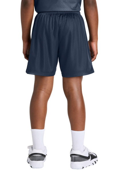 TrueNavy Sport-Tek Youth PosiCharge Mesh 5" Short YST5100
