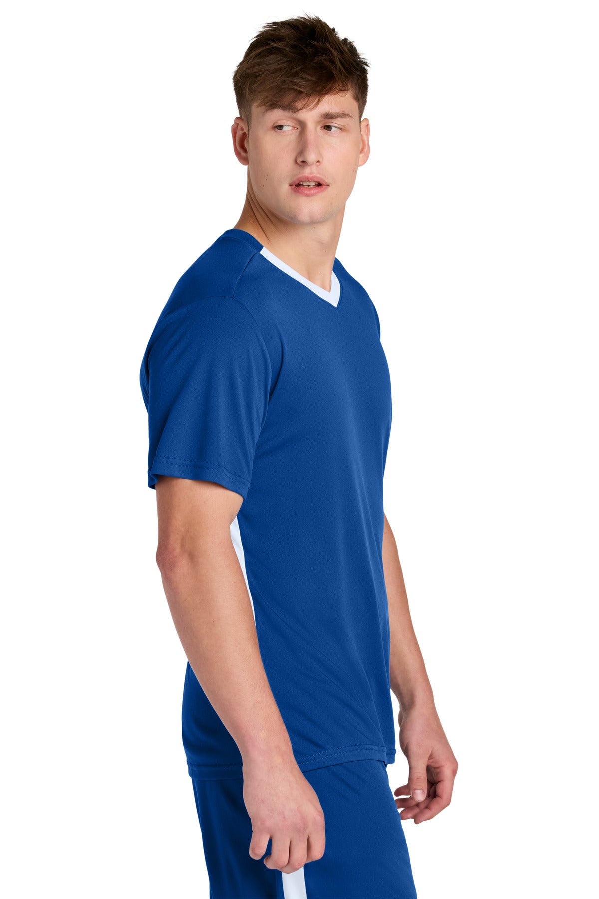 TRy/White Sport-Tek Competitor United V-Neck ST101