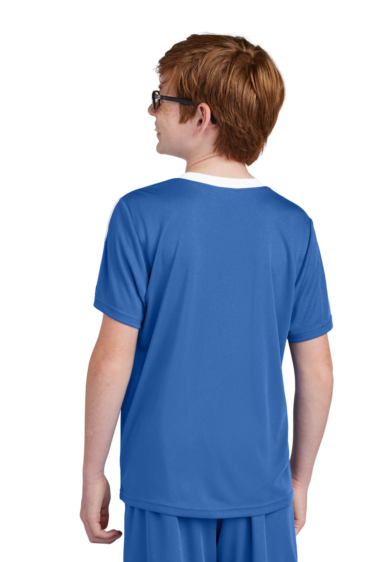 TRy/White Sport-Tek Youth Competitor United Crew YST100