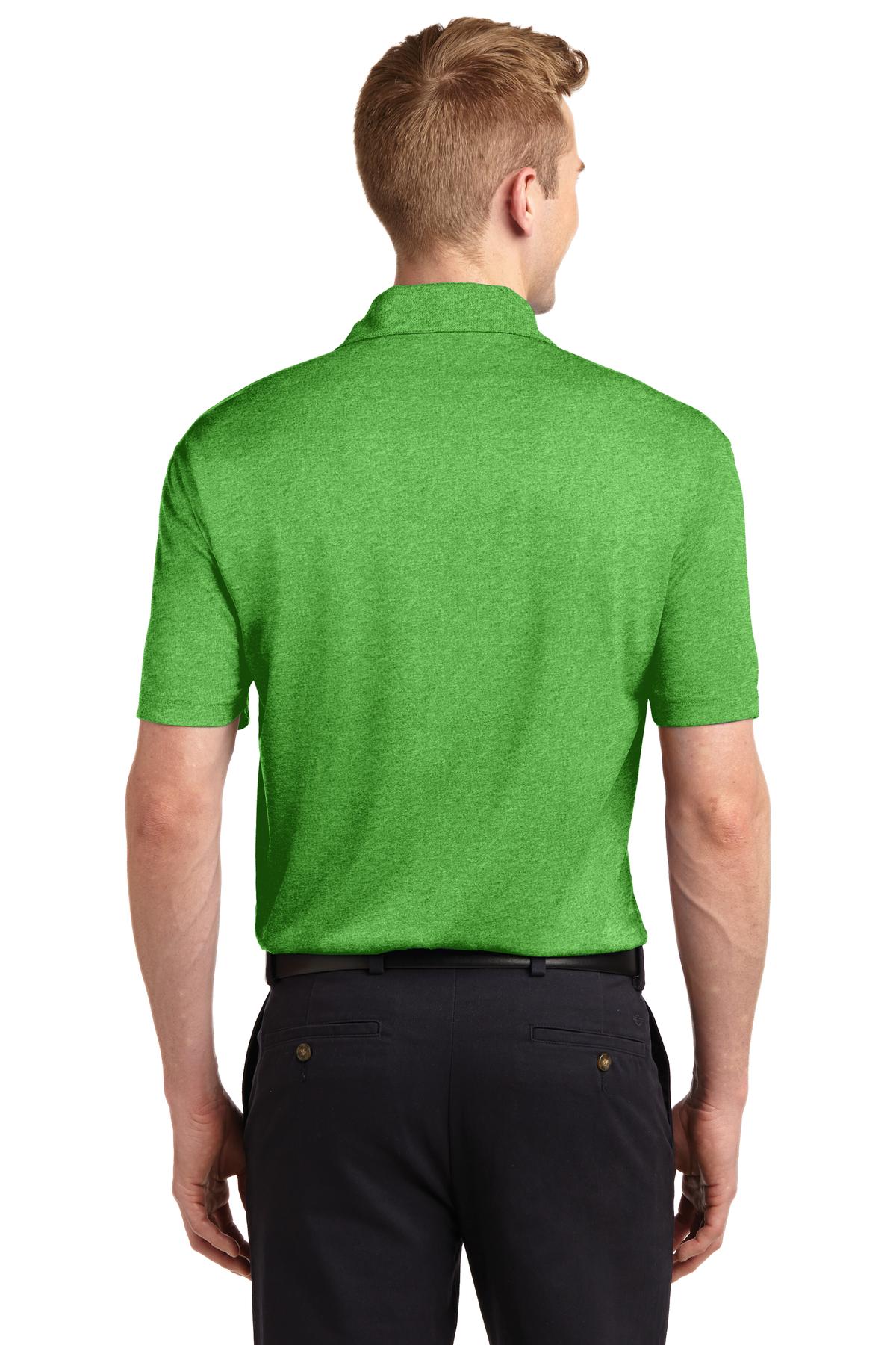Turf Green Hth Sport-Tek Heather Contender Polo. ST660