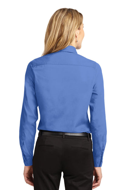 Ultramarne Blu Port Authority Women's Long Sleeve Easy Care Shirt. L608