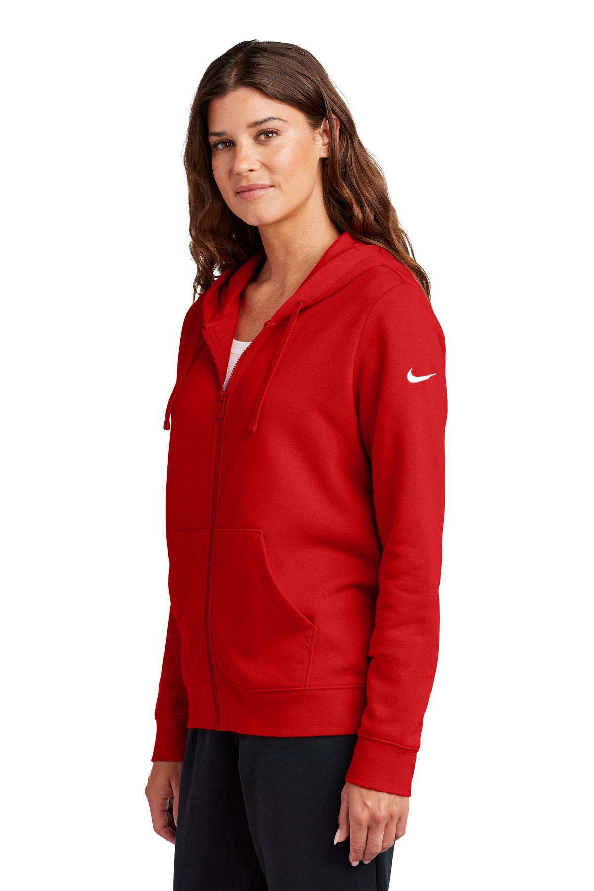 UniRed Nike Women's Club Fleece Sleeve Swoosh Full-Zip Hoodie NKFD9890