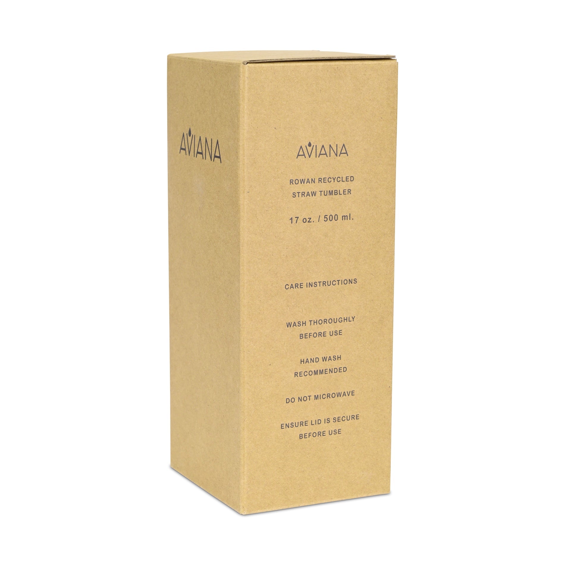 Black Aviana™ Rowan Recycled Straw Tumbler - 17 Oz.