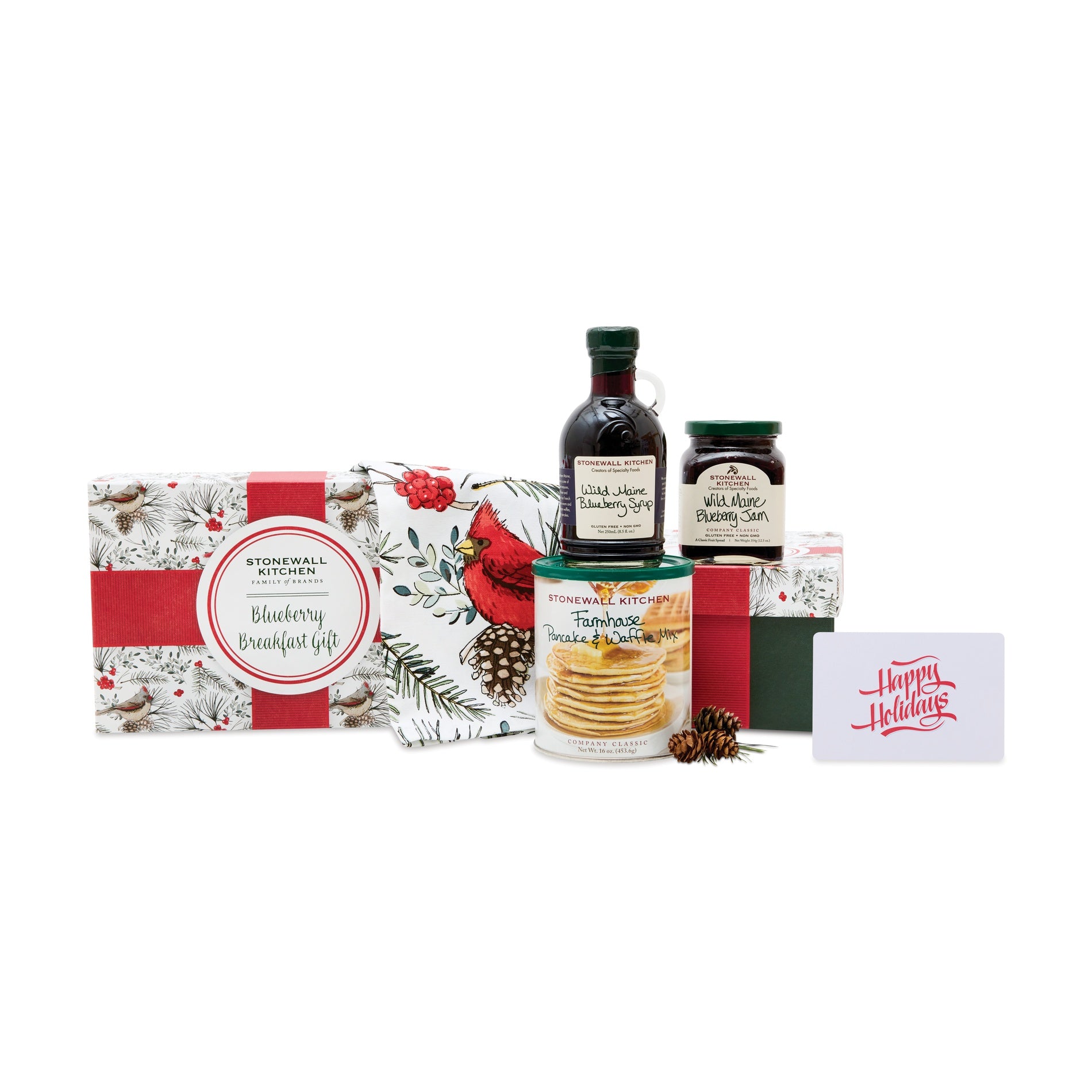 White Stonewall Kitchen Holiday Breakfast Gift Set