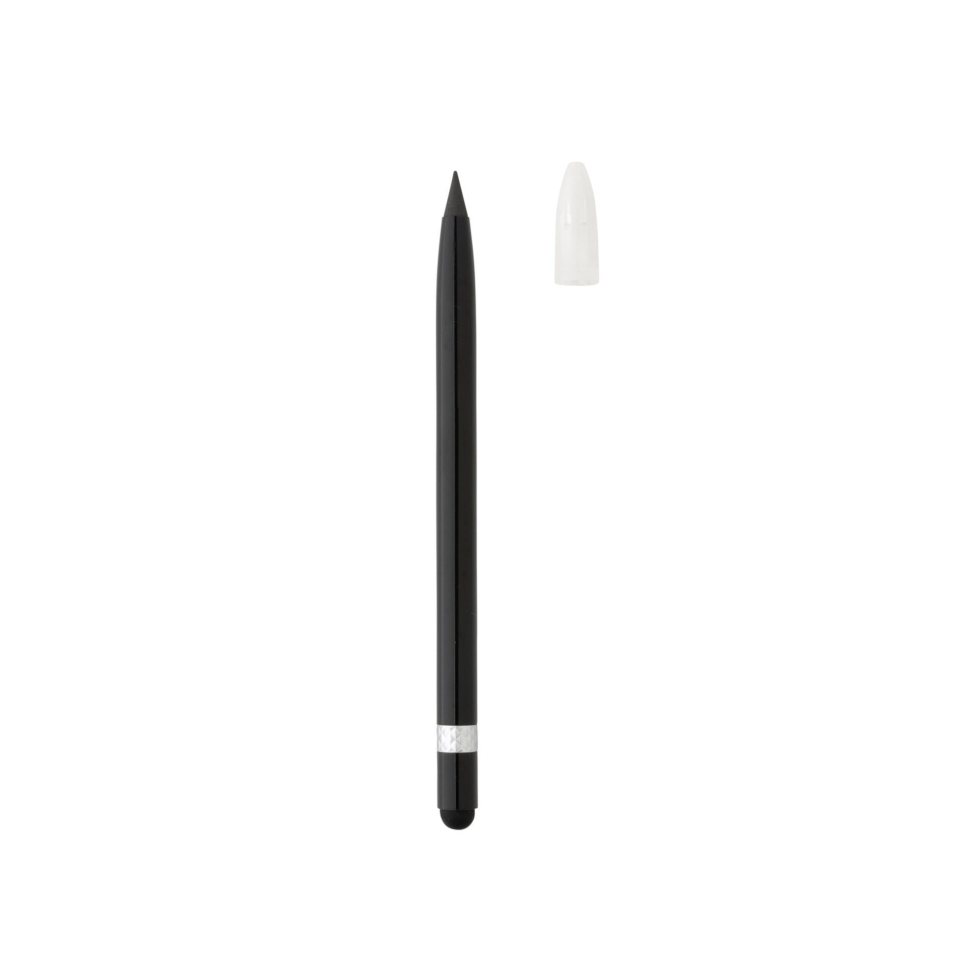 Black Aluminum Inkless Pen with Eraser