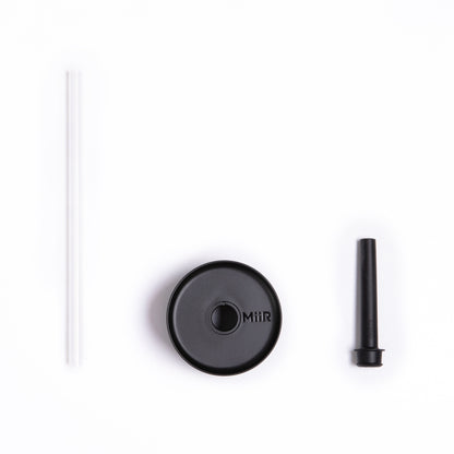 Black Powder MiiR® Sipper Straw Bottle - 16 Oz.