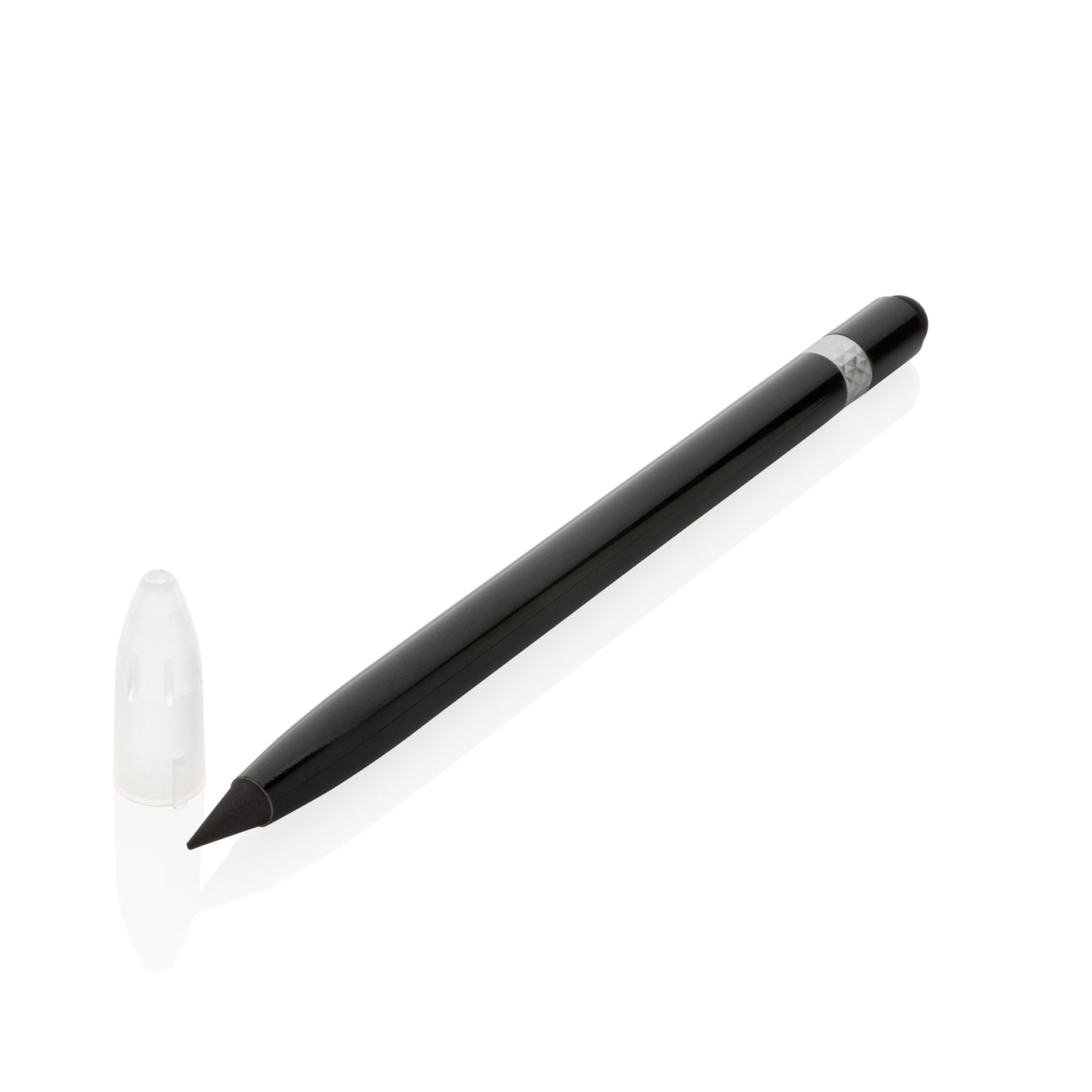 Black Aluminum Inkless Pen with Eraser
