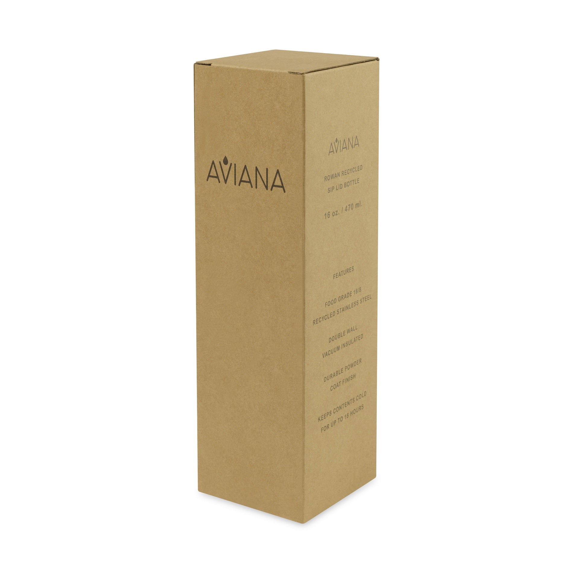Taupe Aviana™ Rowan Recycled Sip Lid Bottle -  16 Oz.