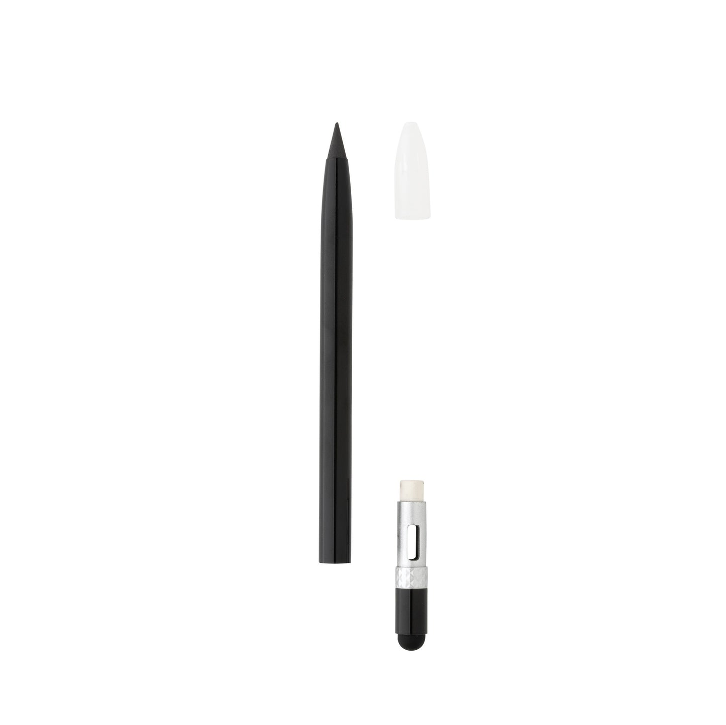 Black Aluminum Inkless Pen with Eraser