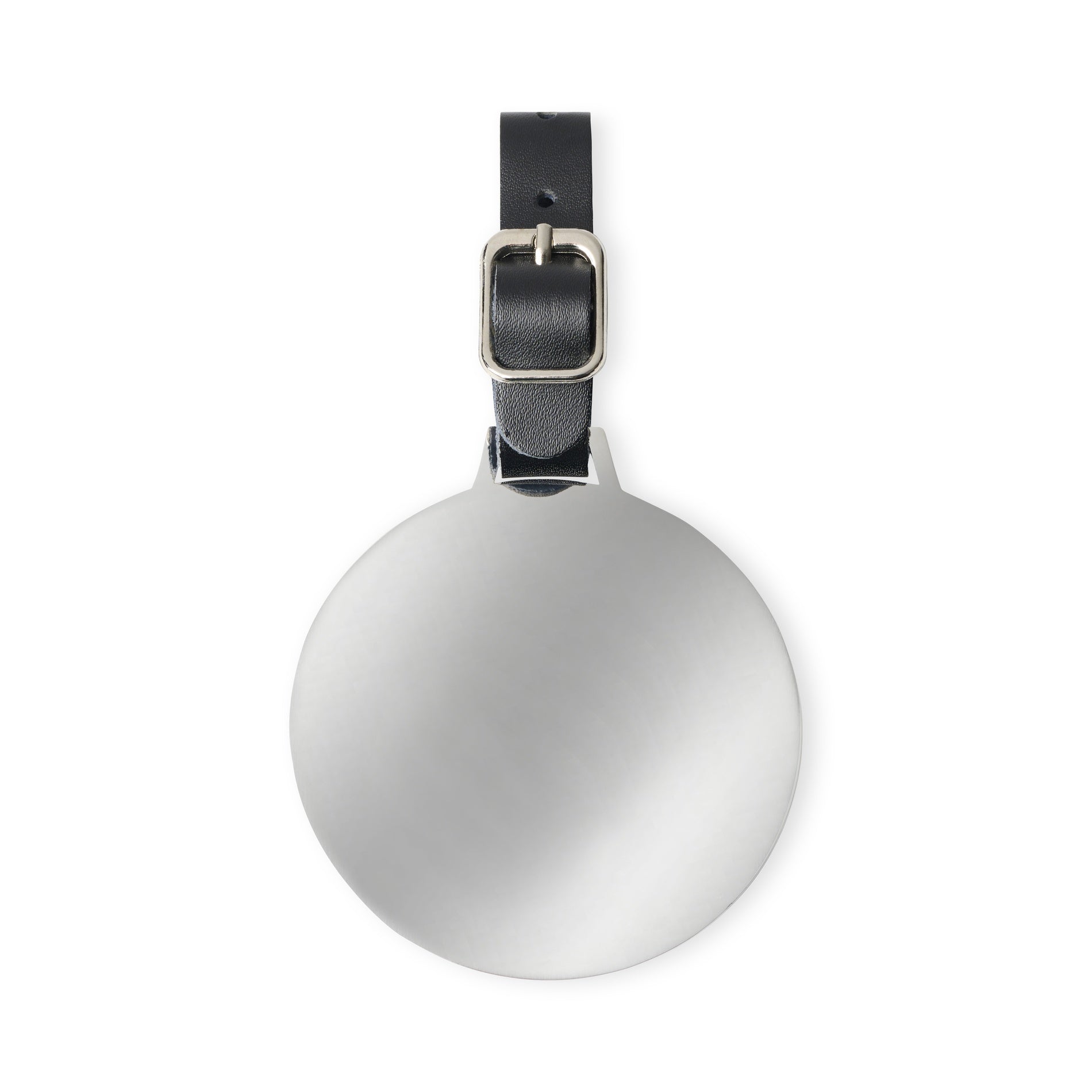 Shiny Nickel Ahead Large Round Golf Bag Tag