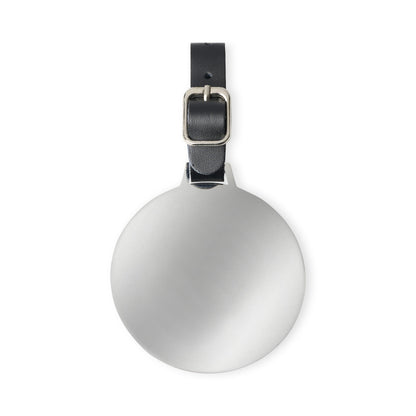 Shiny Nickel Ahead Large Round Golf Bag Tag