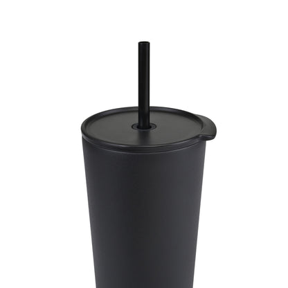 Black Aviana™ Rowan Recycled Straw Tumbler - 17 Oz.