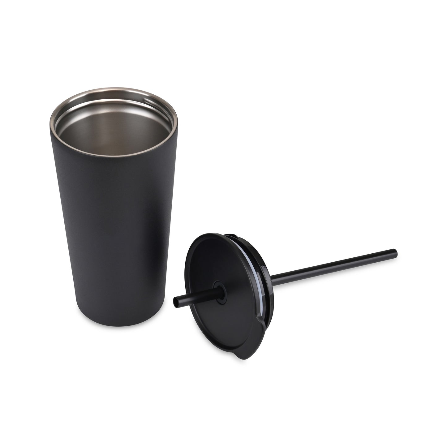Black Aviana™ Rowan Recycled Straw Tumbler - 17 Oz.