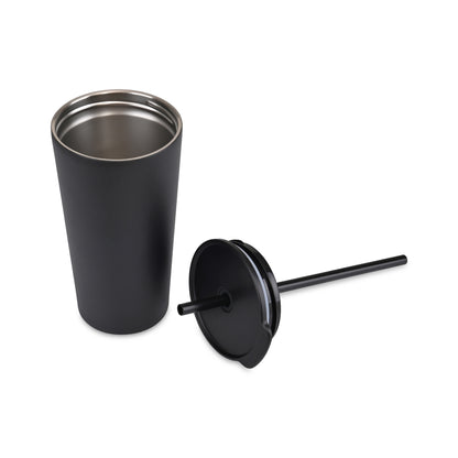 Black Aviana™ Rowan Recycled Straw Tumbler - 17 Oz.