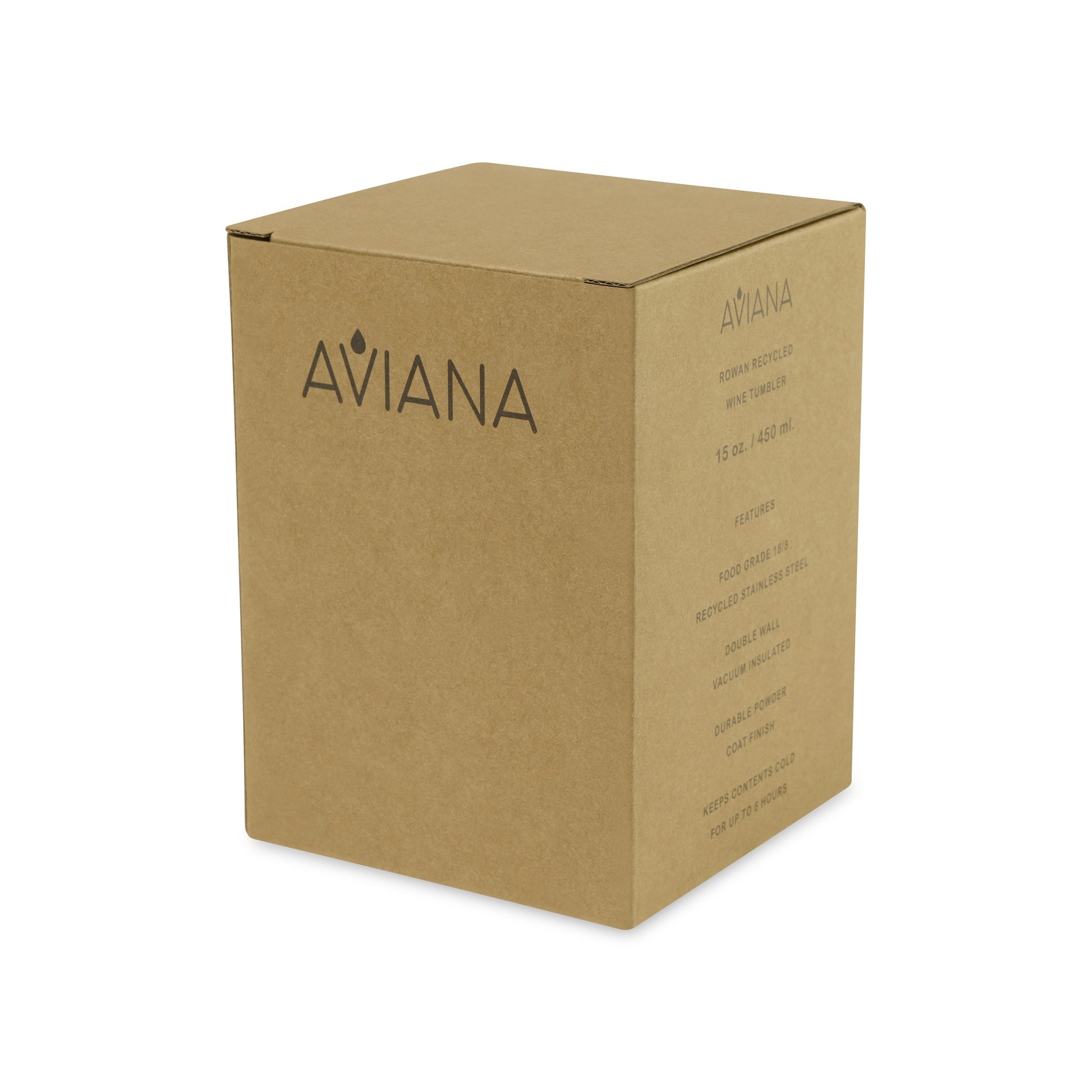 Black Aviana™ Rowan Recycled Wine Tumbler - 15 Oz.