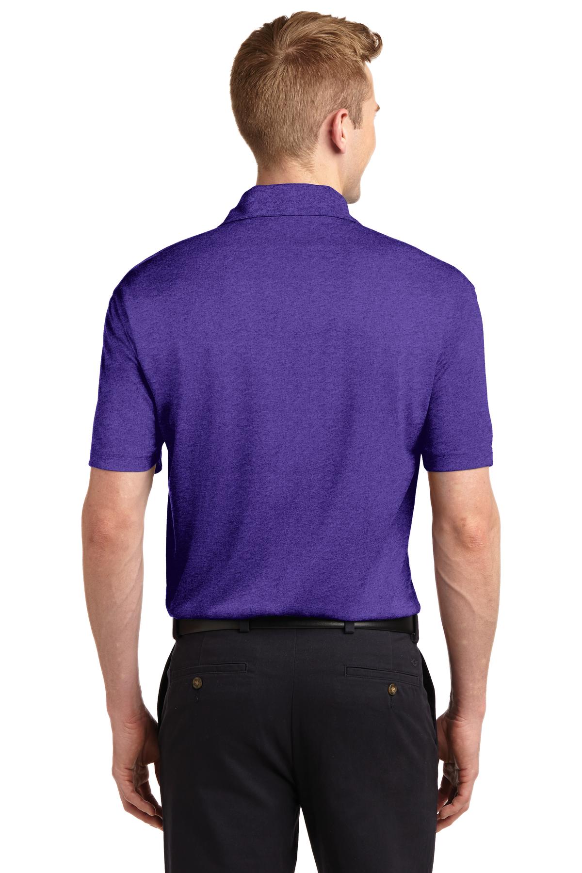 Var Purple Hth Sport-Tek Heather Contender Polo. ST660