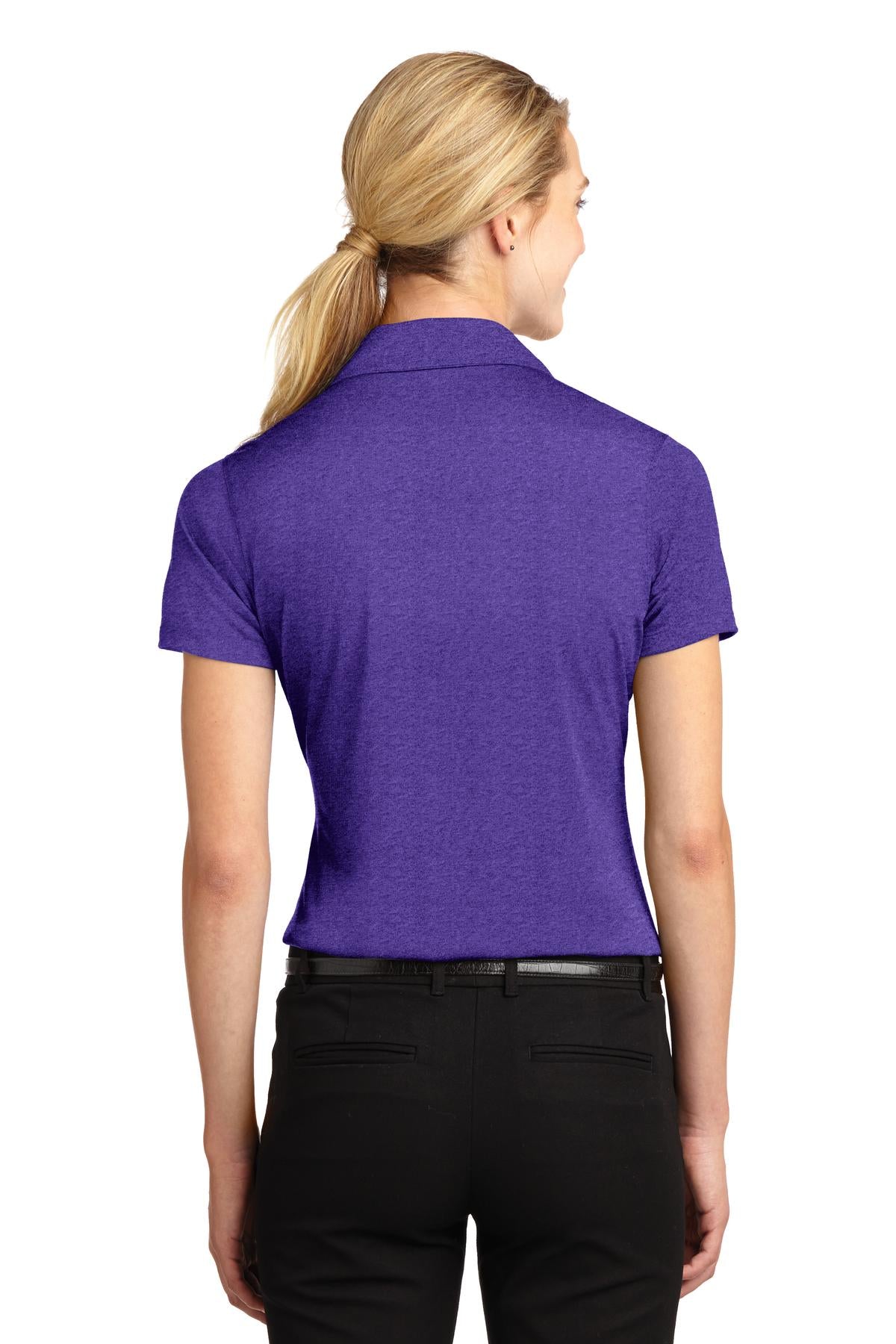 Var Purple Htr Sport-Tek Women's Heather Contender Polo. LST660