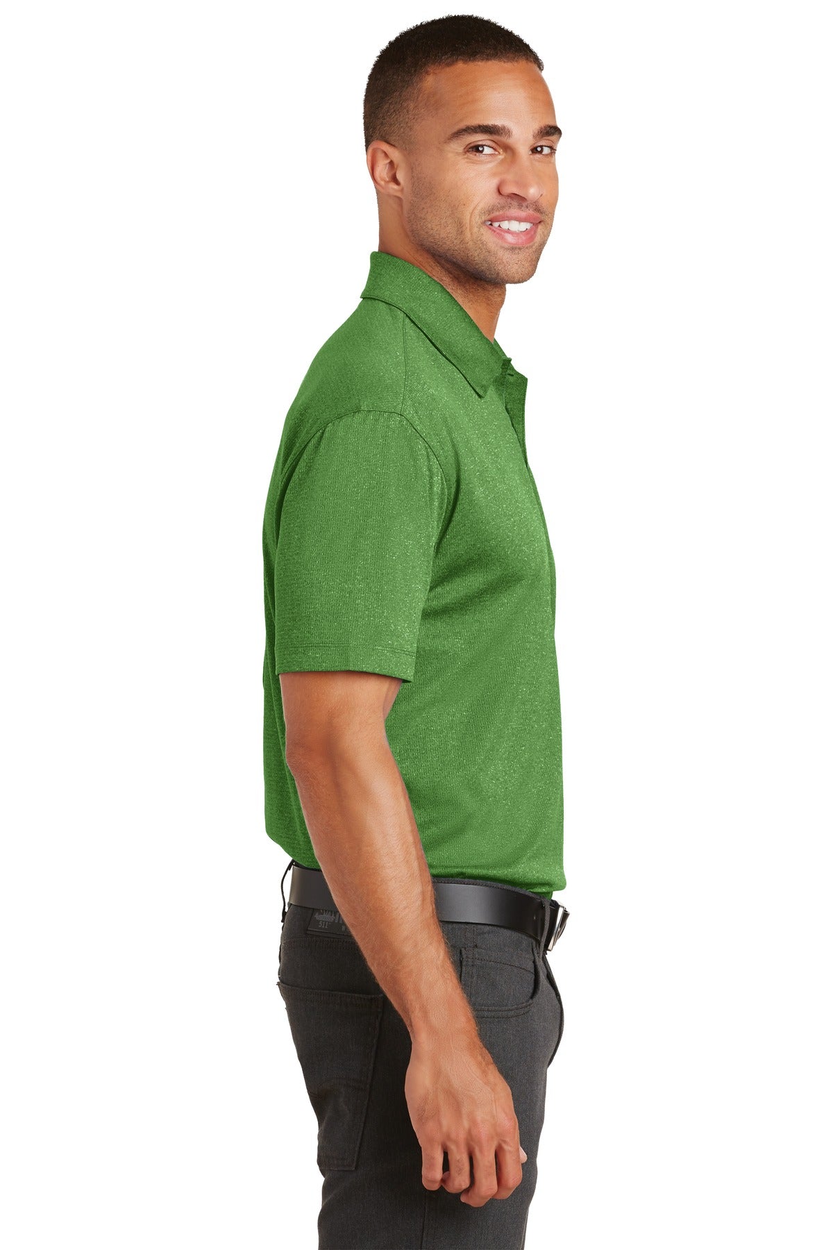 Vine Green Hth Port Authority Trace Heather Polo. K576