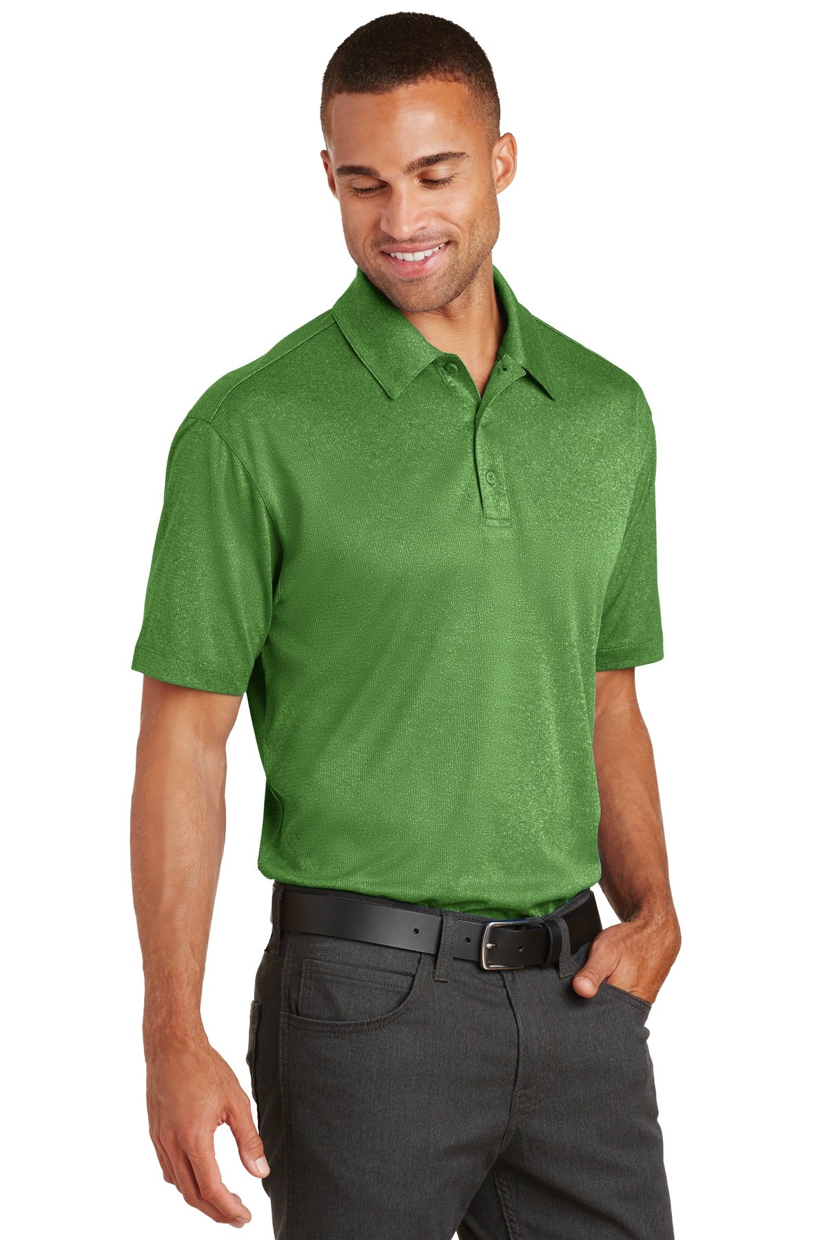 Vine Green Hth Port Authority Trace Heather Polo. K576